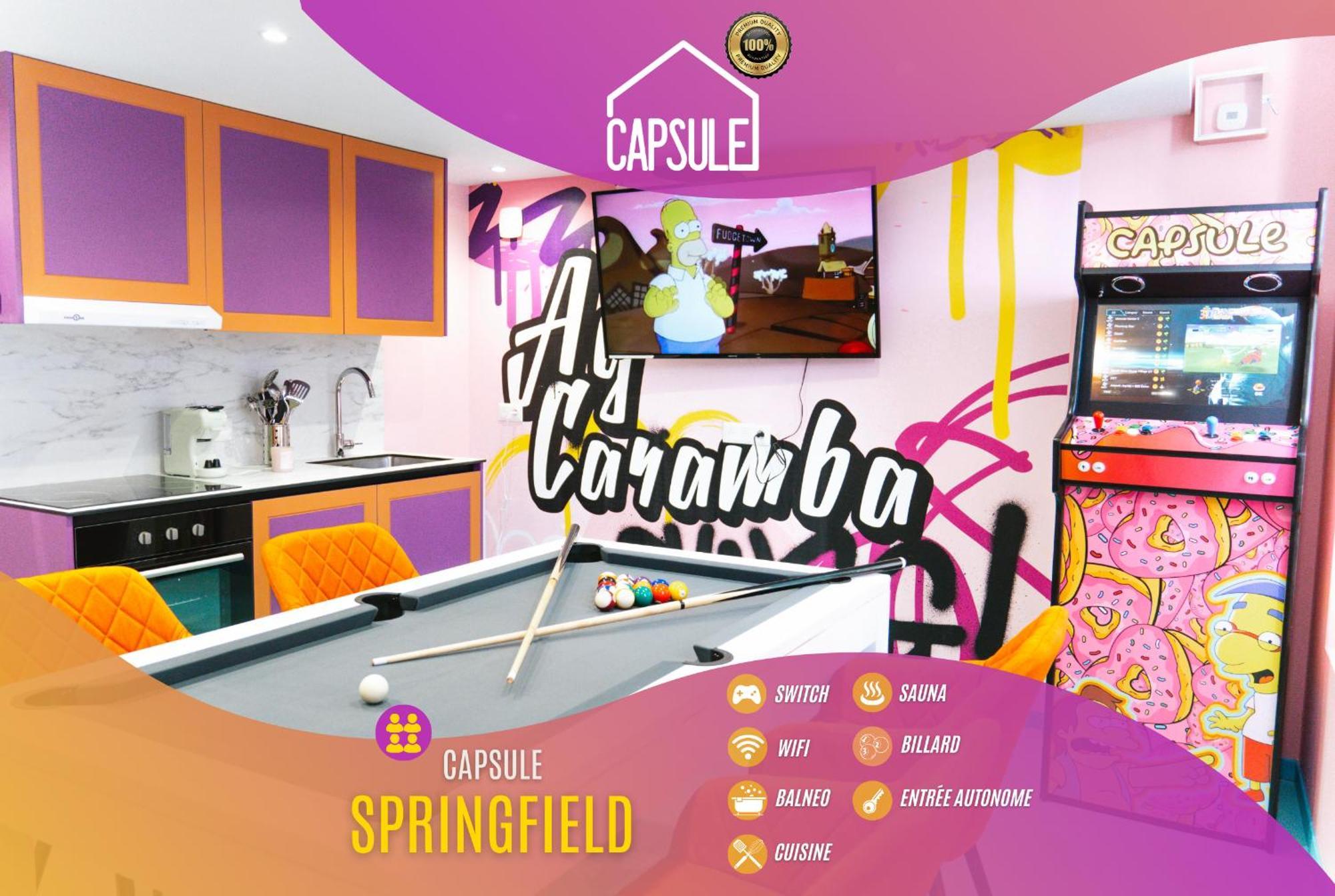 Capsule Springfield - Balneo -Sauna - Billard Douai Exterior foto
